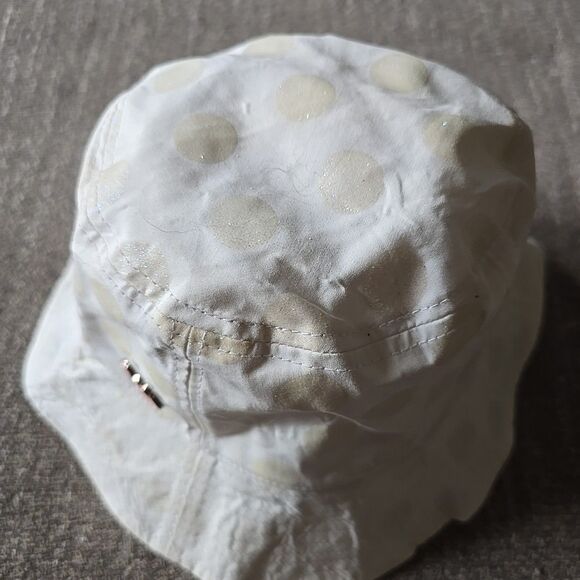 Disney Parks Women’s Minnie Bucket Hat Rain Sun Visor Red Pin White Polka Dots - Picture 3 of 5